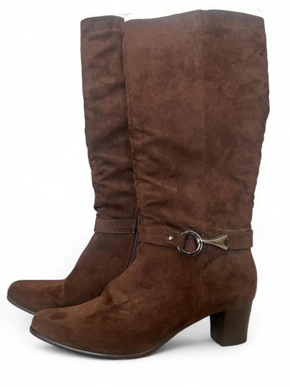 Pesaro Brown Suede Over-the-Knee Boots